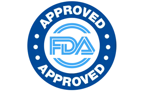 FDA registered manufacturing facility badge